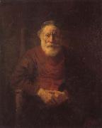 REMBRANDT Harmenszoon van Rijn An Old Man in Red Spain oil painting artist